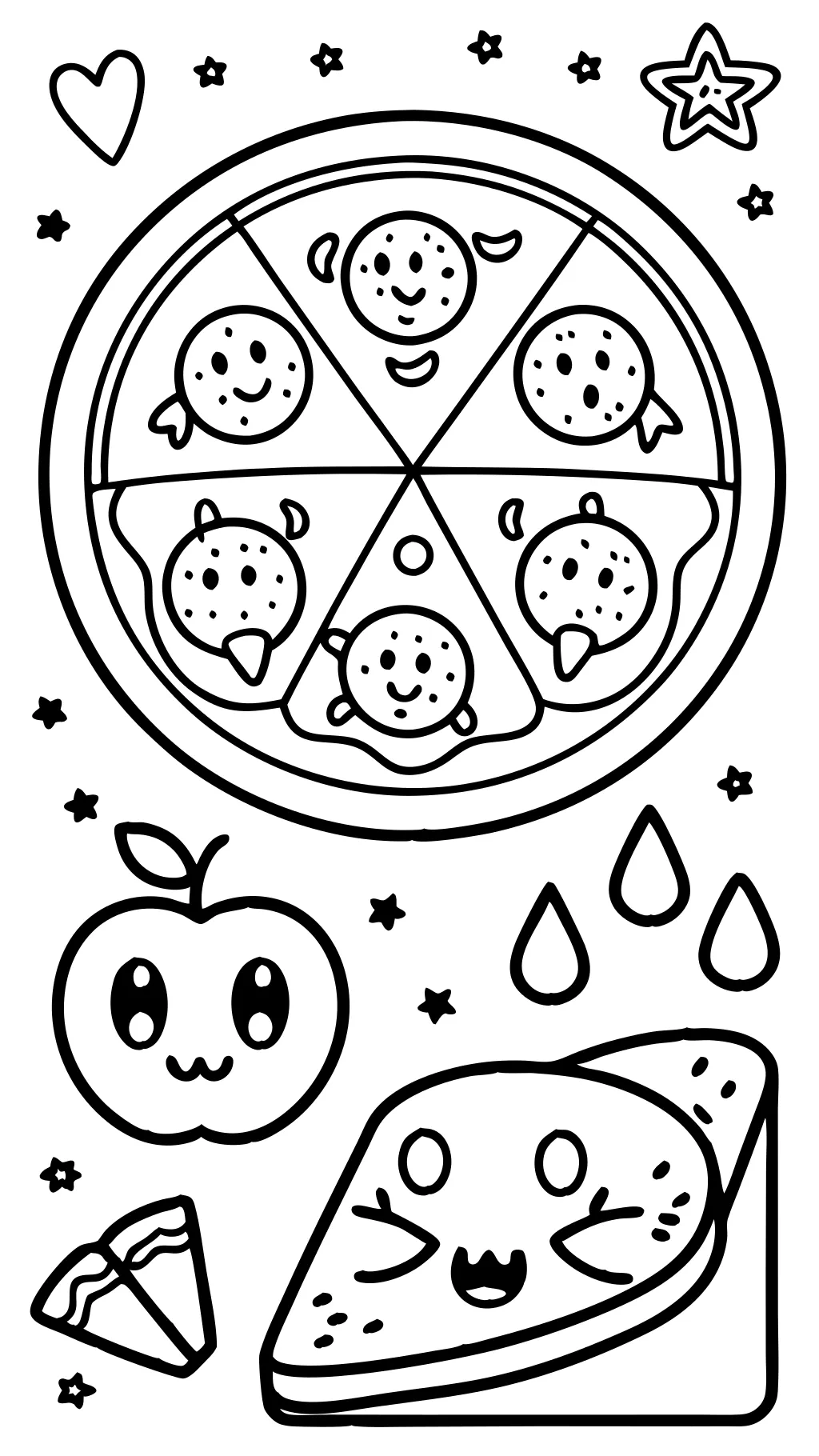 pizza printable coloring pages